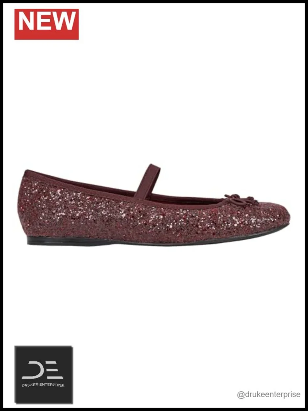 Bandolino Phalon Mary Jane Ballet Flats Glitter Round Toe Slip-On